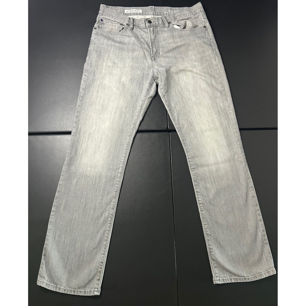 Gap‎ 1969 Gray Straight Jeans Mens 34x32